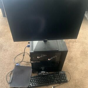 STGAUBRON gaming pc with pc monitor
